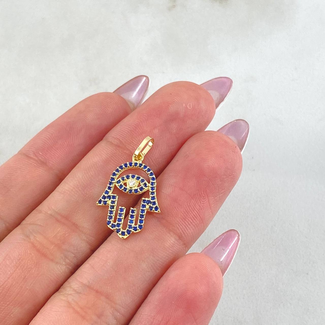 Pendant Hand Hamsa 1.1gr / 1 in / Yellow Gold 18K *