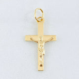 Dije Cruz Cristo 1gr / 1 in / Oro Amarillo 18K *
