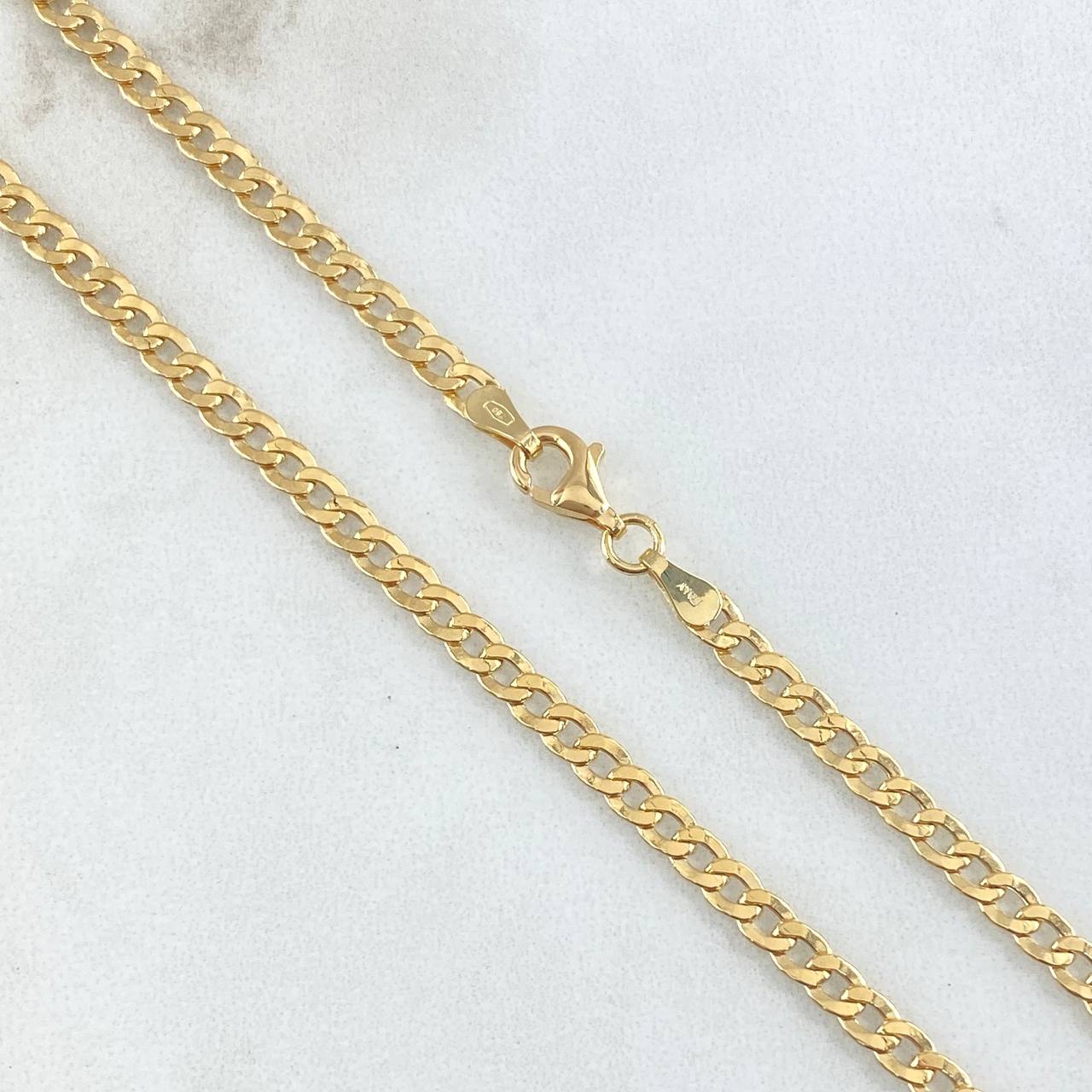 Cadena Cubana 5.4gr / 50cm / 3.3mm Oro Amarillo +0 18K