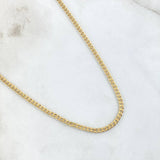 Cadena Cubana 3.55gr / 23 1/2 in / 2.5mm Oro Amarillo +1 18K ©