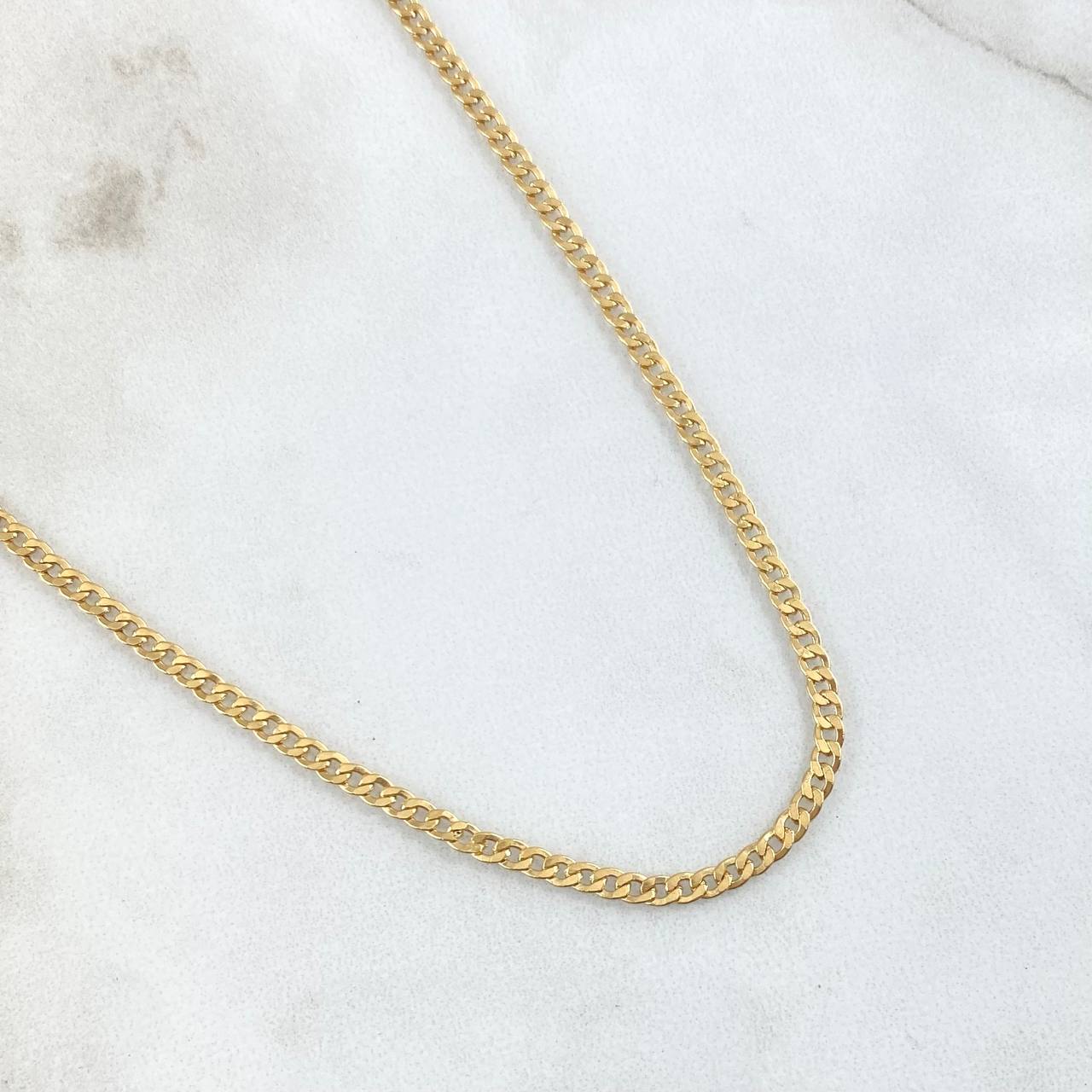 Cadena Cubana 6.4gr / 60cm / 3.4mm Oro Amarillo +0 18K