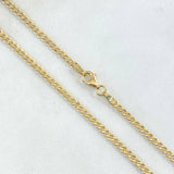 Cadena Cubana 3.55gr / 23 1/2 in / 2.5mm Oro Amarillo +1 18K ©