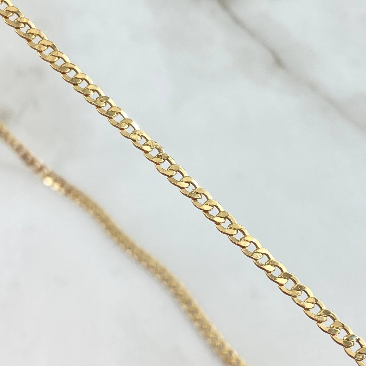 Cadena Cubana 6.4gr / 60cm / 3.4mm Oro Amarillo +0 18K