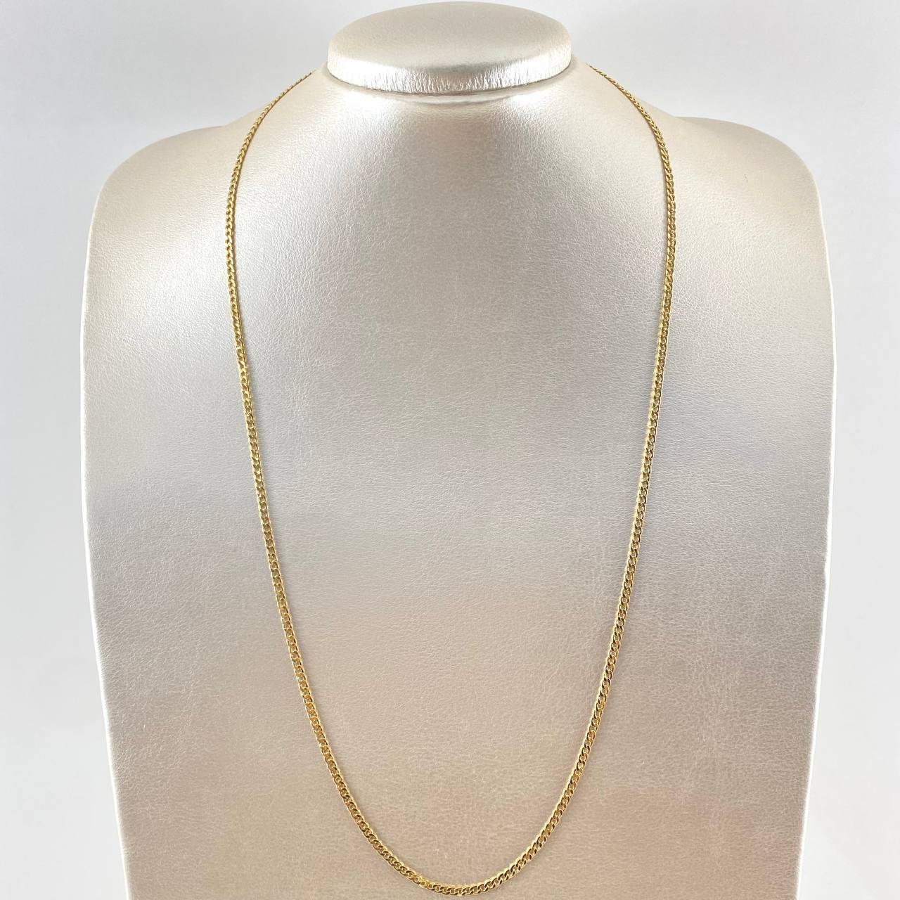 Cadena Cubana 6.4gr / 60cm / 3.4mm Oro Amarillo +0 18K