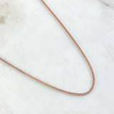 Cadena Franco 2.85gr / 50cm / 1.3mm Dos Oros Blanco Rosa +4 18K *