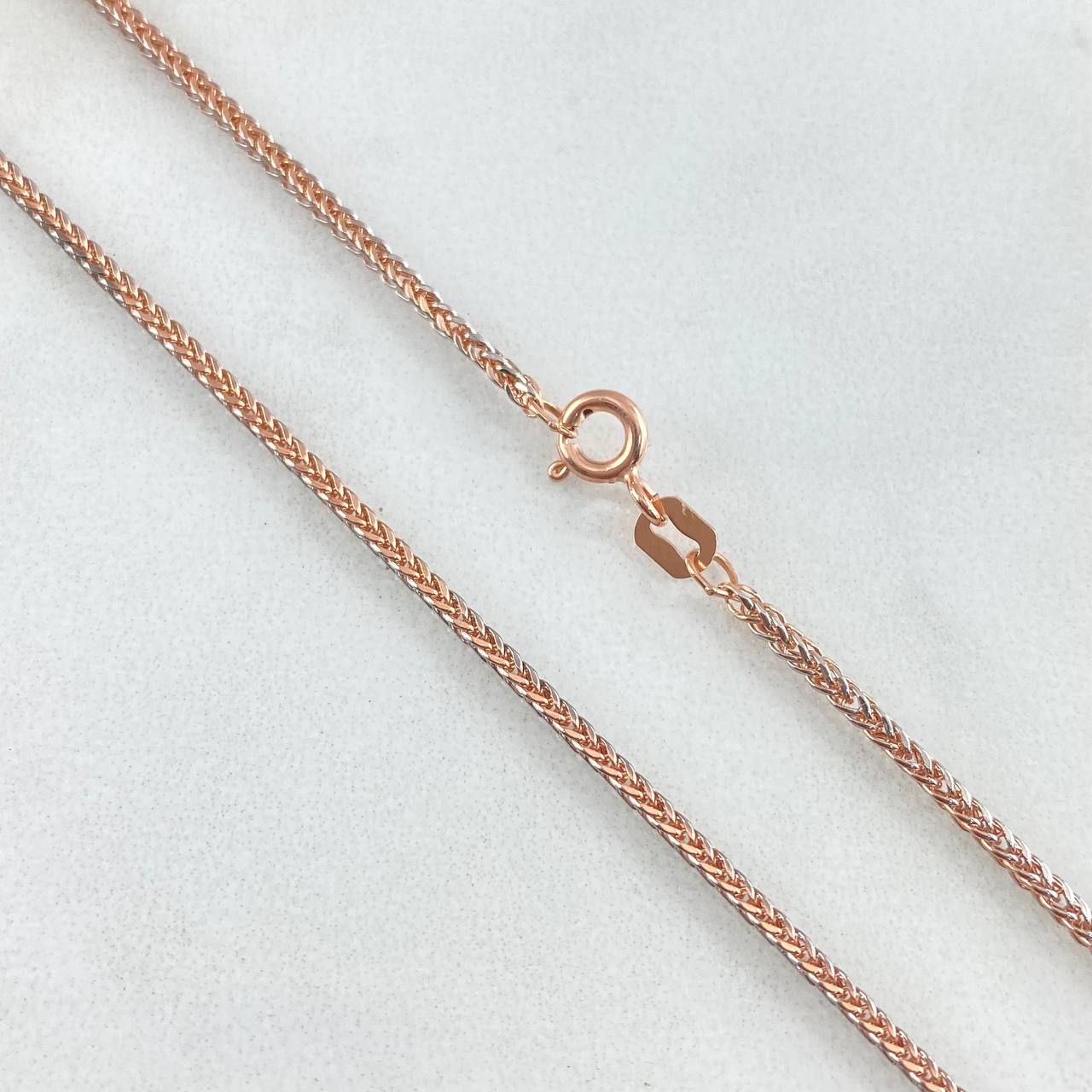 Franco Chain 2.9gr / 50cm / 1.4mm Two White Pink Gold +4 18K