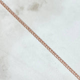 Cadena Franco 2.85gr / 50cm / 1.3mm Dos Oros Blanco Rosa +4 18K *