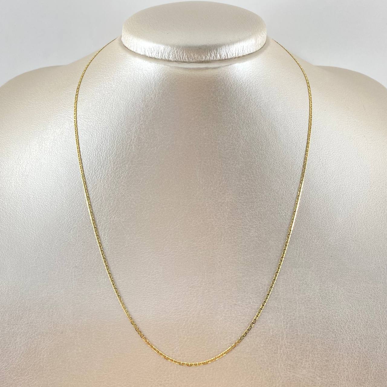Cadena Plana 1.95gr / 50cm / 1.3mm Oro Amarillo +3 18K