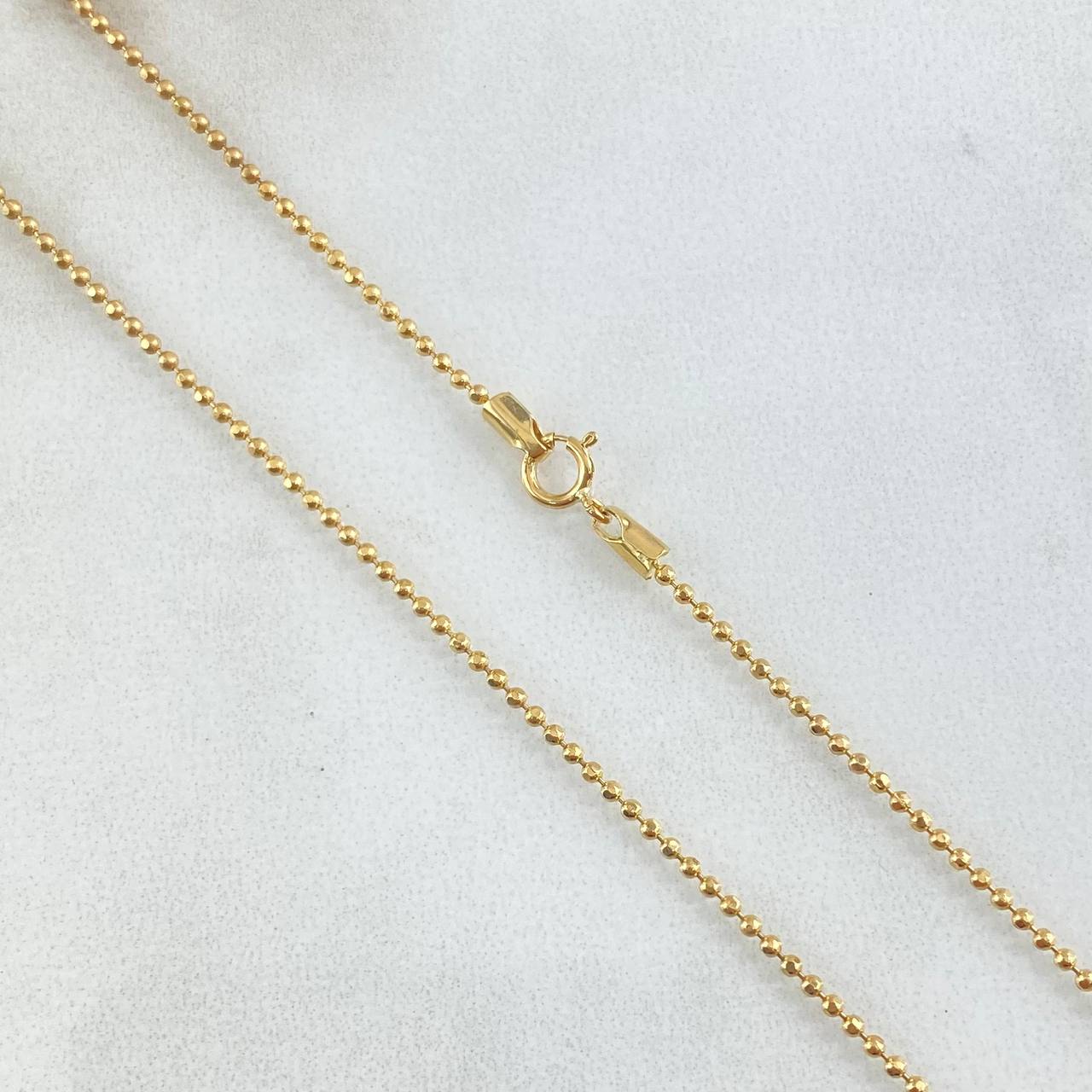 Cadena Militar 3.6gr / 60cm / +3 Oro 18K -