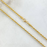 Cadena Lazo 2.45gr / 40cm / 2.1mm Oro Amarillo +3 18K *