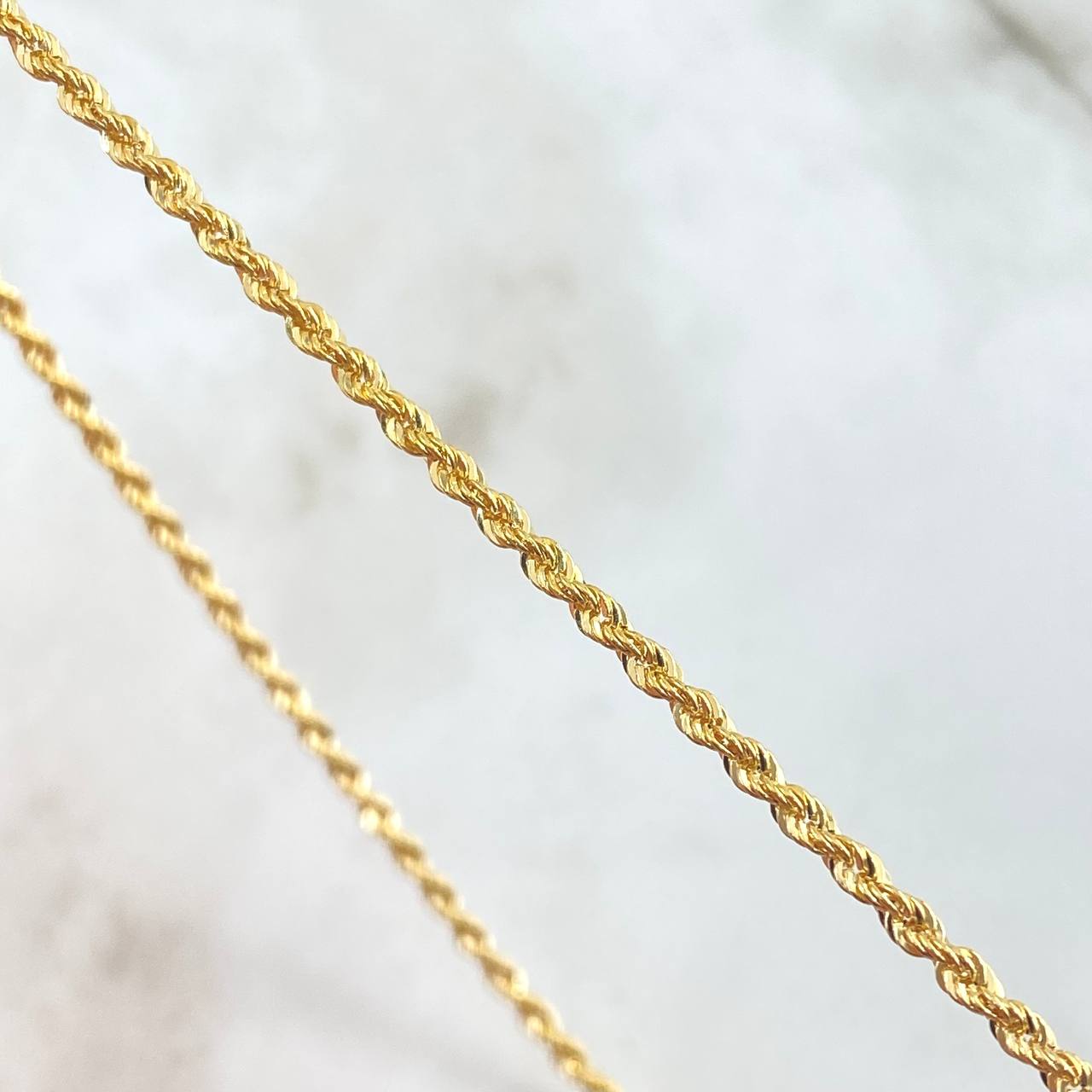 Cadena Lazo 2.45gr / 40cm / 2mm Oro Amarillo +3 18K