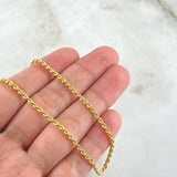 Cadena Lazo 2.45gr / 40cm / 2mm Oro Amarillo +3 18K