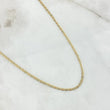 Cadena Plana 3.7gr / 50cm / 2mm Diamantado Tres Oros +3 18K ©