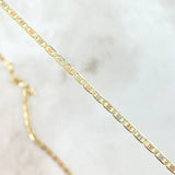 Cadena Plana 3.7gr / 50cm / 2mm Diamantado Tres Oros +3 18K ©