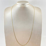 Cadena Plana 11.25gr / 60cm / 3.3mm Dimantada Tres Oros +3 18K