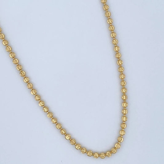 Cadena Militar 17.2gr / 50cm / Nac.Esp. Oro 18K $