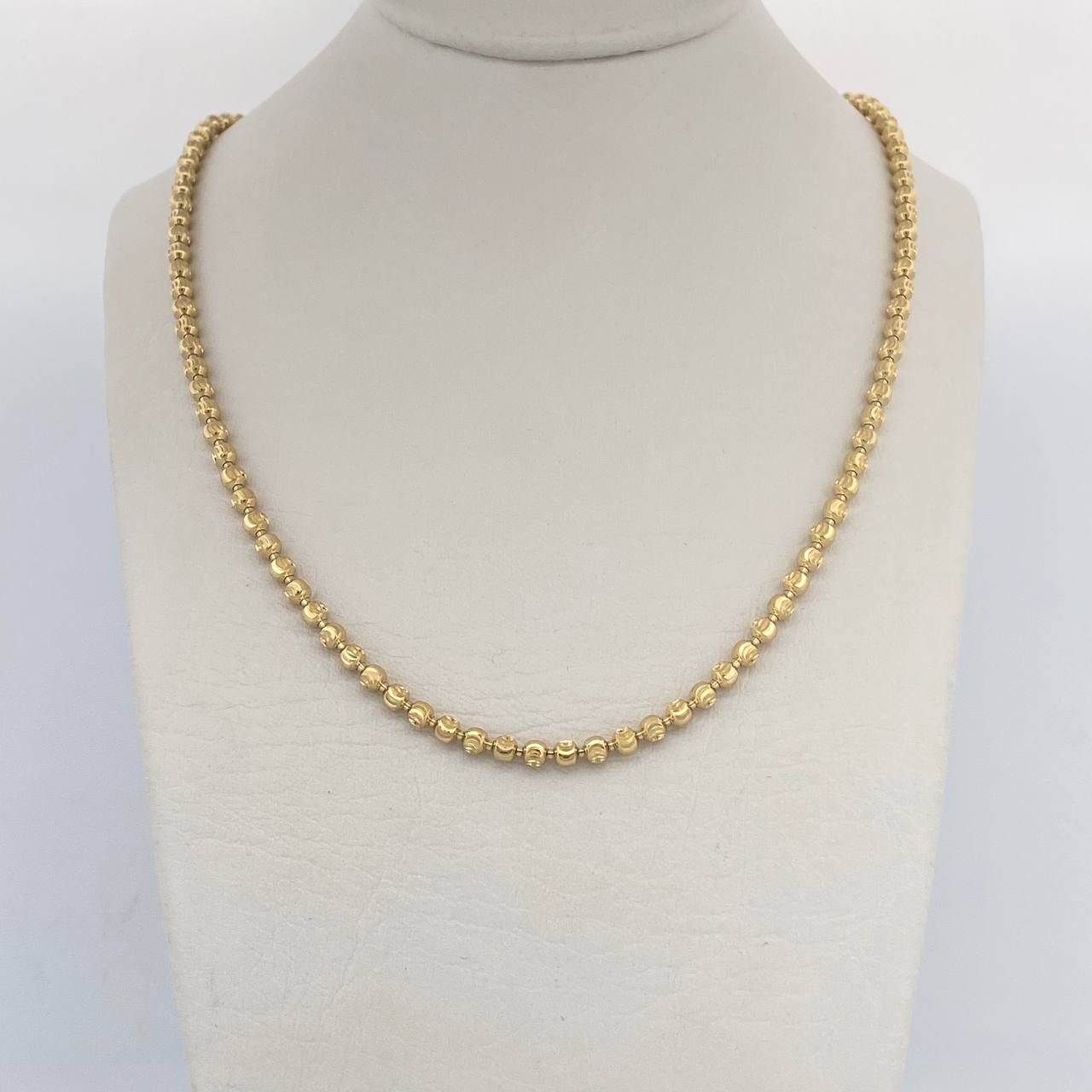 Cadena Militar 17.2gr / 50cm / Nac.Esp. Oro 18K $