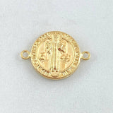 Herraje Medalla De San Benito 1.35gr / 2.3cm / Oro 18K ©