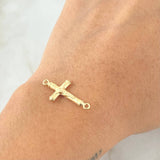 Charm Cross Christ 0.75gr / 2.5cm / 18K Gold *