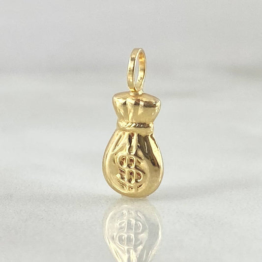 Dije Bolsa Dinero 0.4gr / 1/2 in / Oro Amarillo 18K
