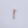 Dije Letra I 0.35gr / 1.5cm / Circones Blancos Oro Amarillo 18K &