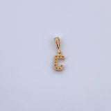 Dije Letra J 0.5gr / 1.5cm / Circones Blancos Oro Amarillo 18K &