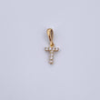Pendant Letter T 0.4gr / 1.5cm / White Zircons Yellow Gold 18K &