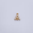 Charm Letter A 0.4gr / 1cm / White Zircons Yellow Gold 18K &