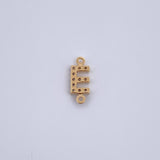 Charm Letter E 0.4gr / 1cm / White Zircons Yellow Gold 18K &
