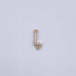 Charm Letter L 0.3gr / 1cm / White Zircons Yellow Gold 18K &