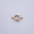 Charm Letter O 0.45gr / 1cm / White Zircons Yellow Gold 18K &