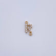 Charm Letter R 0.4gr / 1cm / White Zircons Yellow Gold 18K &
