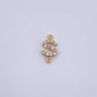Charm Letter S 0.4gr / 1cm / White Zircons Yellow Gold 18K &