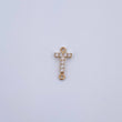 Charm Letter T 0.25gr / 1cm / White Zircons Yellow Gold 18K &