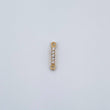 Charm Letter I 0.2gr / 1cm / White Zircons Yellow Gold 18K &