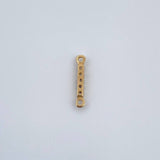 Charm Letter I 0.2gr / 1cm / White Zircons Yellow Gold 18K &