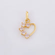 Dije Corazon Parcial Ampliado 0.9gr / 3/4 in / Oro Amarillo 18K ©