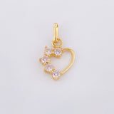 Dije Corazon Parcial Ampliado 0.9gr / 3/4 in / Oro Amarillo 18K ©
