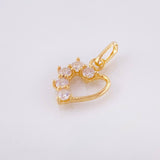 Dije Corazon Parcial Ampliado 0.9gr / 3/4 in / Oro Amarillo 18K ©