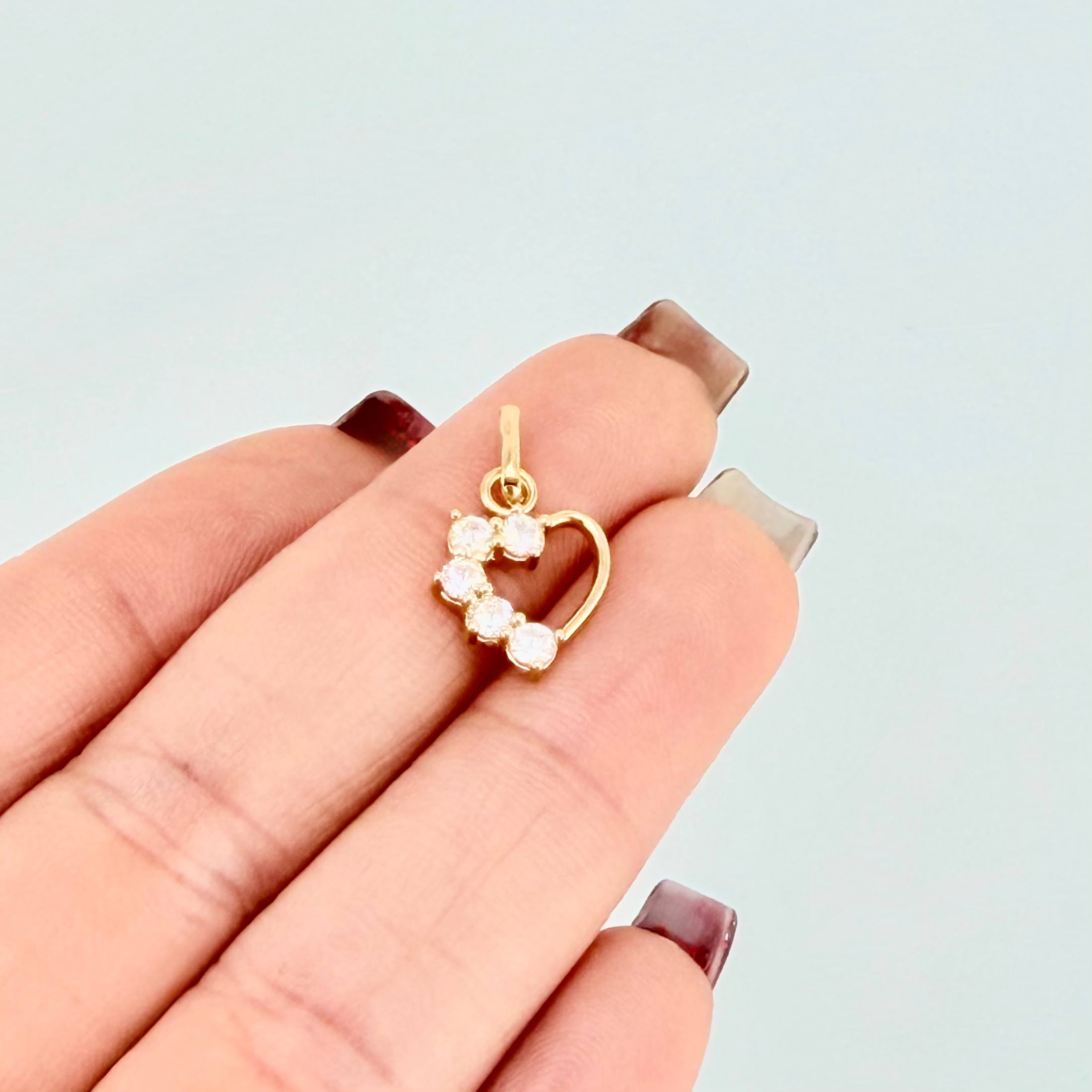 Dije Corazon Parcial Ampliado 0.9gr / 3/4 in / Oro Amarillo 18K ©