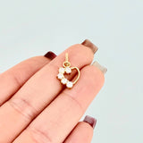 Dije Corazon Parcial Ampliado 0.9gr / 3/4 in / Oro Amarillo 18K ©