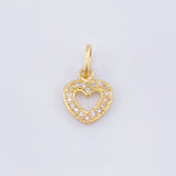 Dije Silueta Corazon 0.75gr / 1/2 in / Oro Amarillo 18K *