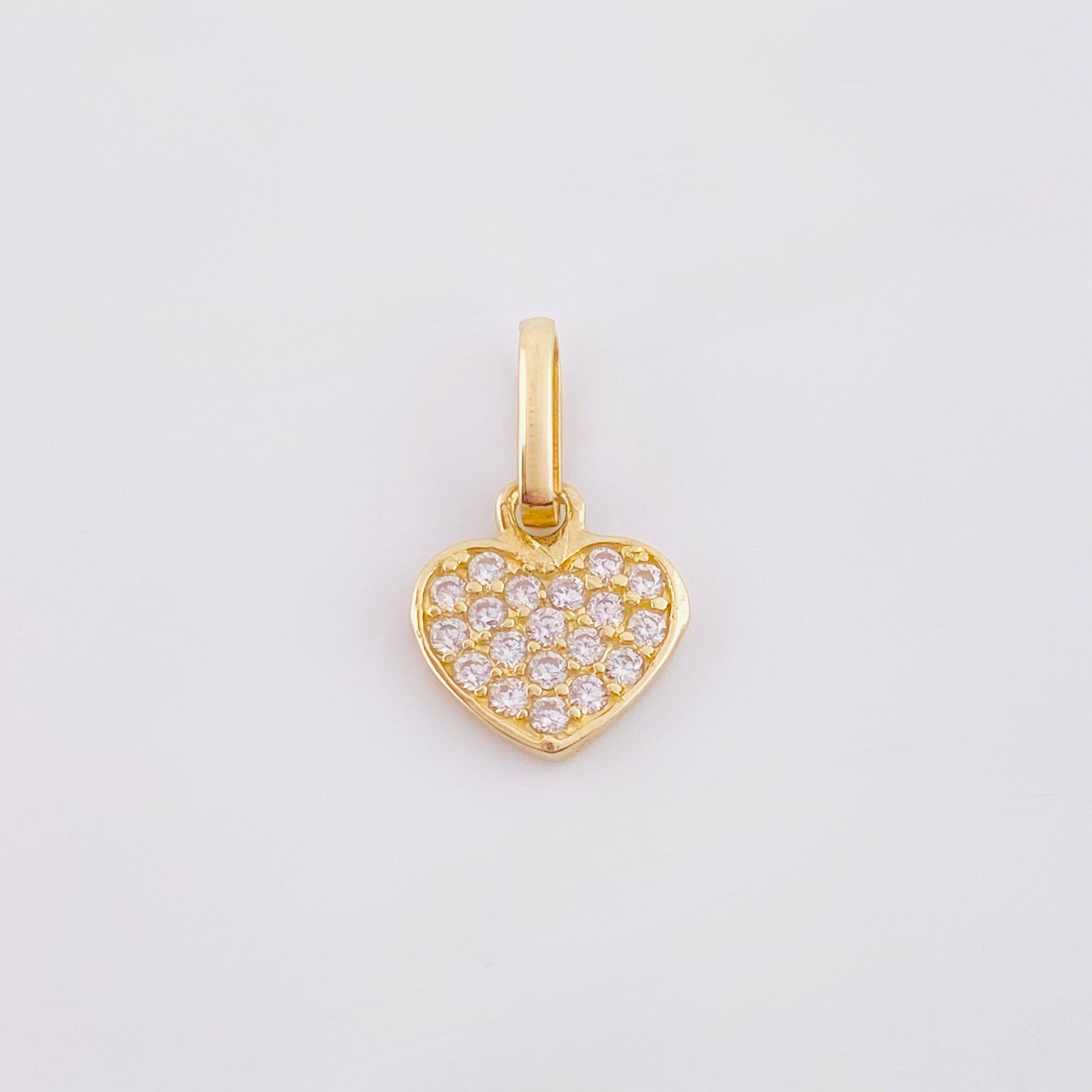 Dije Corazon Tupido 0.7gr / 1/2 in / Oro Amarillo 18K