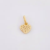 Dije Corazon Tupido 0.7gr / 1/2 in / Oro Amarillo 18K