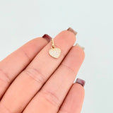 Dije Corazon Tupido 0.7gr / 1/2 in / Oro Amarillo 18K