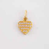 Dije Corazon Tupido 0.9gr / 1/2 in / Oro Amarillo 18K ©