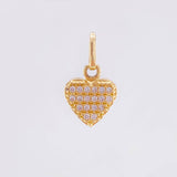 Dije Corazon Tupido 0.9gr / 1/2 in / Oro Amarillo 18K ©