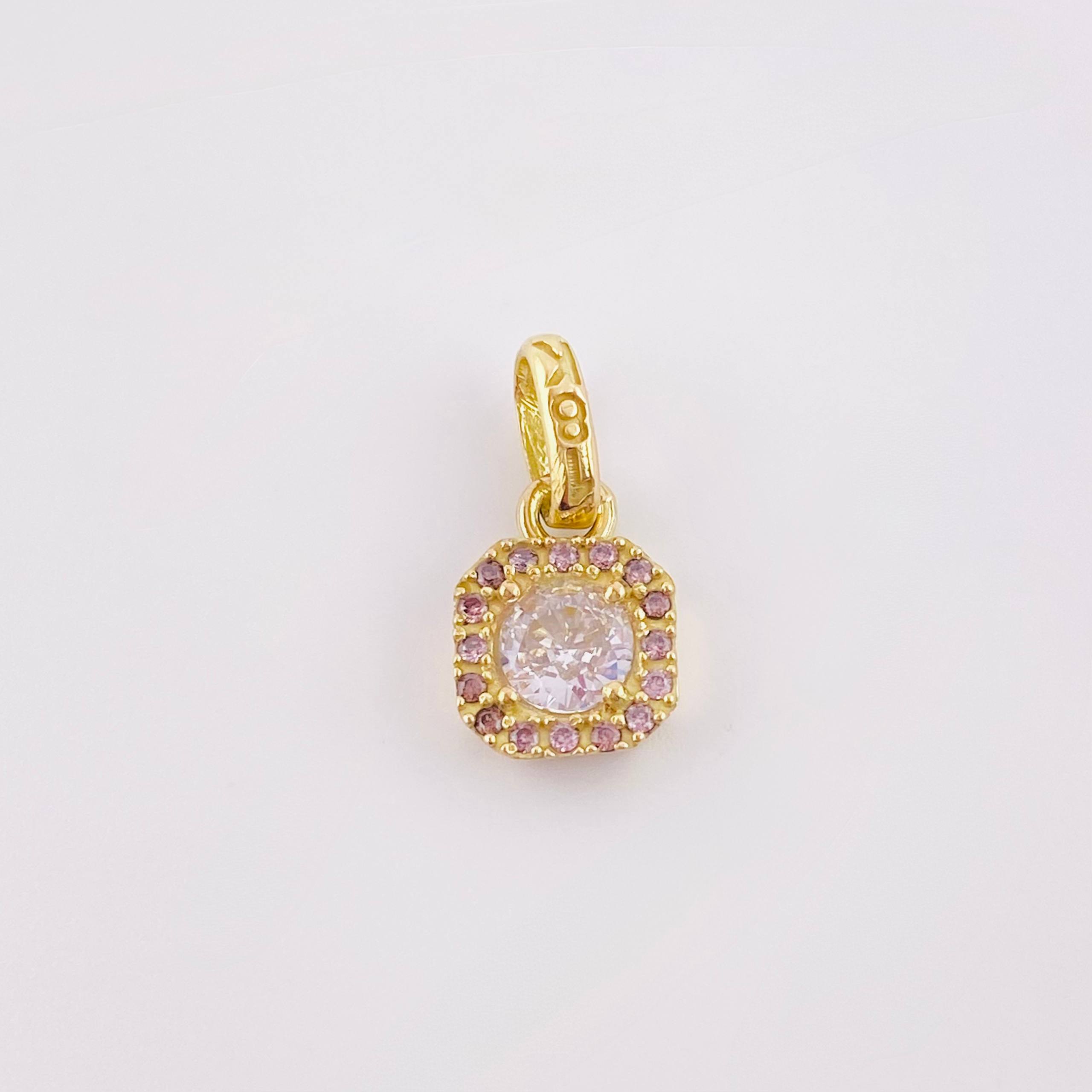 Dije Rombo Tupido 1.05gr / 1/2 in / Oro Amarillo 18K
