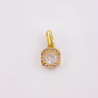 Dije Rombo Tupido 1.05gr / 1/2 in / Oro Amarillo 18K