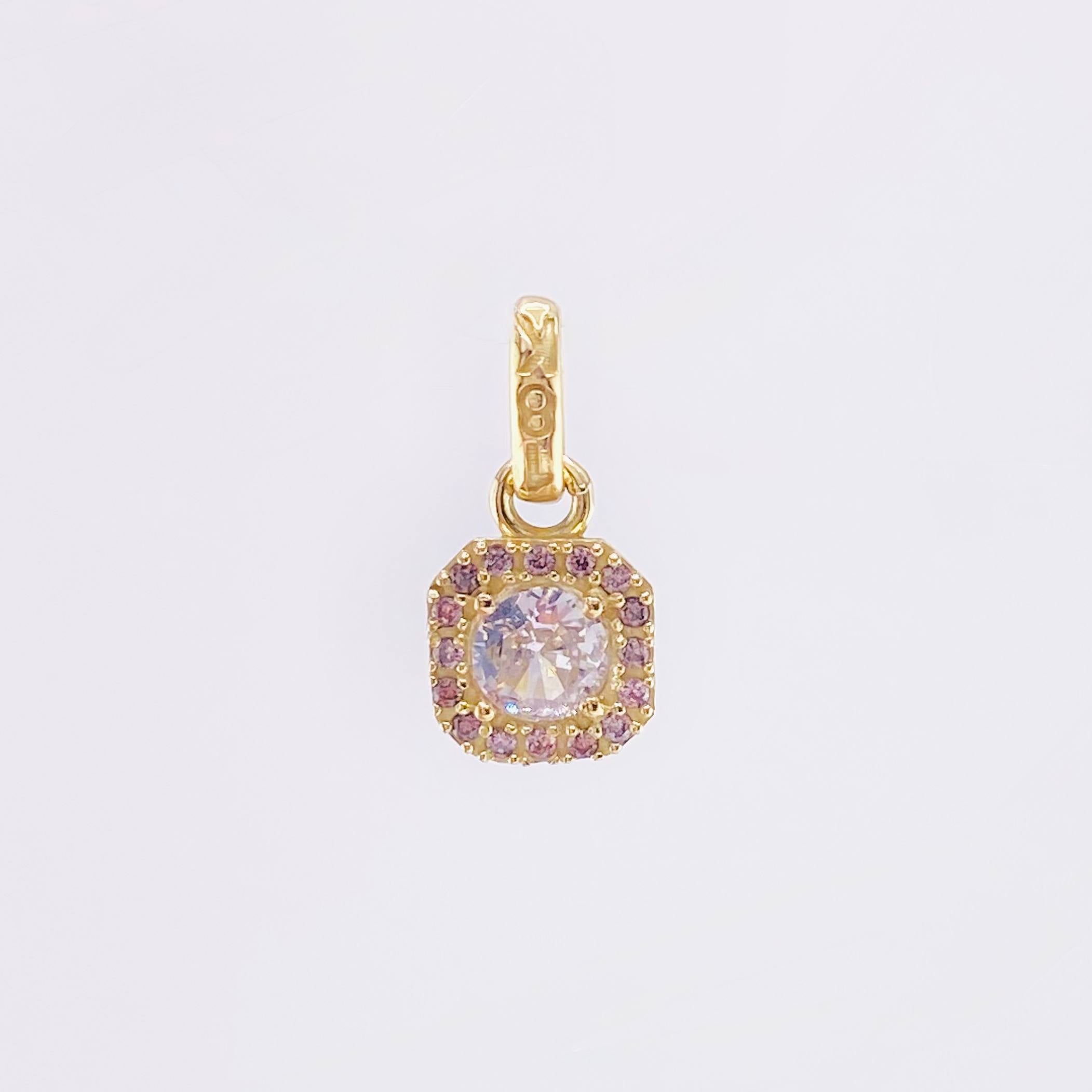 Dije Rombo Tupido 1.05gr / 1/2 in / Oro Amarillo 18K